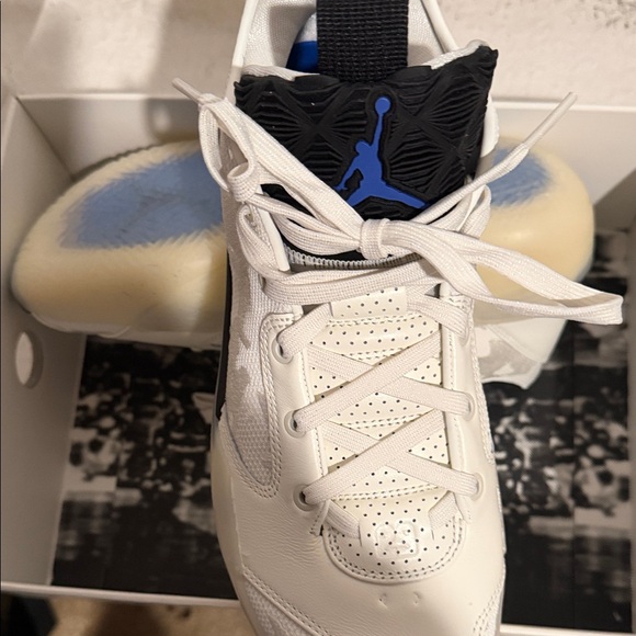 Jordan Type 39 White and Black Sneakers
